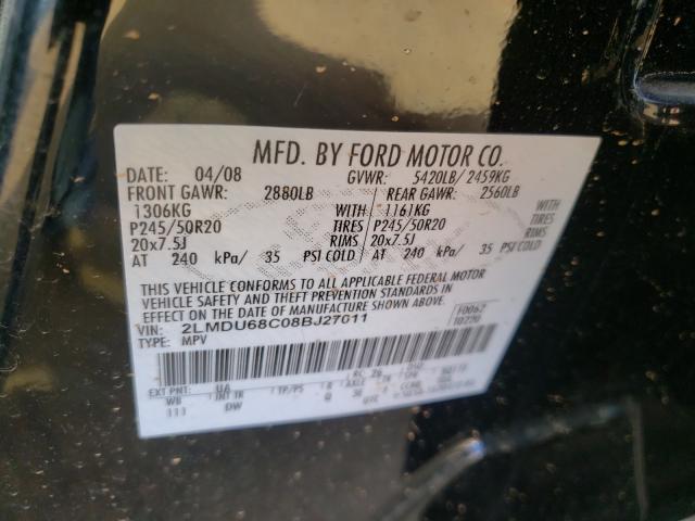 Photo 10 from auction – 2008 LINCOLN MKX with VIN 2LMDU68C08BJ27011