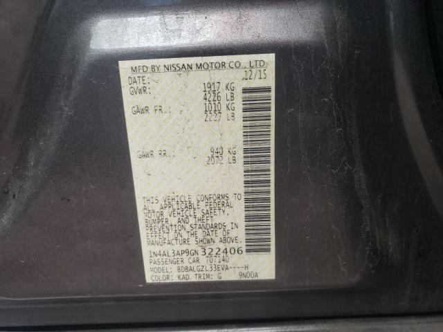 Photo 10 from auction – 2016 NISSAN ALTIMA 2.5 with VIN 1N4AL3AP9GN322406