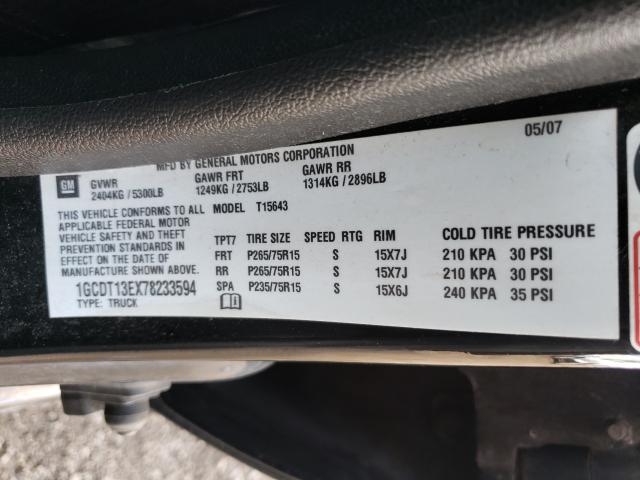 Photo 10 from auction – 2007 CHEVROLET COLORADO with VIN 1GCDT13EX78233594