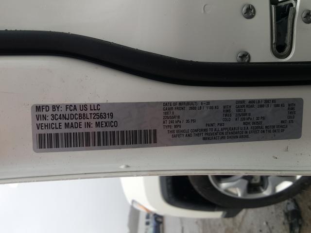 Photo 10 from auction – 2020 JEEP COMPASS LI with VIN 3C4NJDCB8LT256319