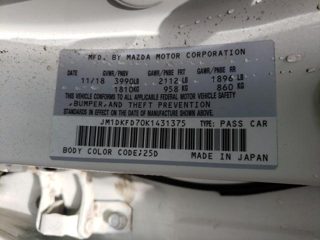 Photo 10 from auction – 2019 MAZDA CX-3 GRAND with VIN JM1DKFD70K1431375