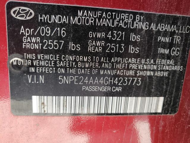 Photo 10 from auction – 2016 HYUNDAI SONATA ECO with VIN 5NPE24AA4GH423773