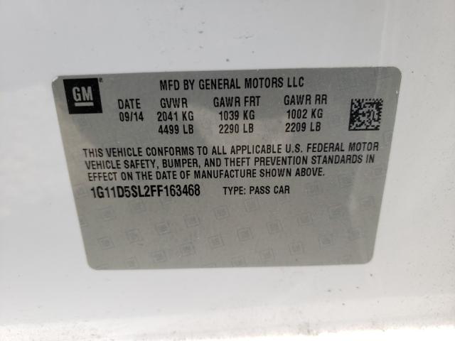 Photo 10 from auction – 2015 CHEVROLET MALIBU LS with VIN 1G11D5SL2FF163468