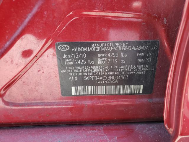 Photo 10 from auction – 2011 HYUNDAI SONATA GLS with VIN 5NPEB4ACXBH004563