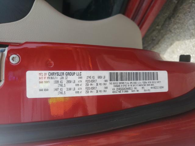 Photo 10 from auction – 2012 DODGE GRAND CARA with VIN 2C4RDGDG4CR409513