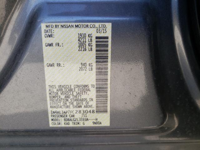 Photo 10 from auction – 2015 NISSAN ALTIMA 2.5 with VIN 1N4AL3AP7FC283048