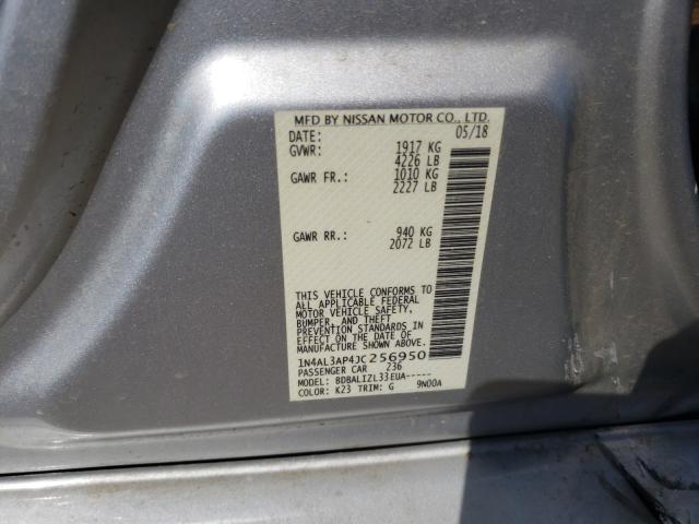 Photo 10 from auction – 2018 NISSAN ALTIMA 2.5 with VIN 1N4AL3AP4JC256950