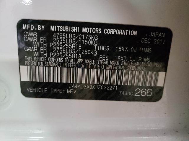 Photo 10 from auction – 2018 MITSUBISHI OUTLANDER with VIN JA4AD3A3XJZ032271