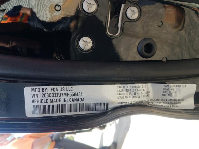 Photo 10 from auction – 2021 DODGE CHALLENGER with VIN 2C3CDZFJ7MH550484