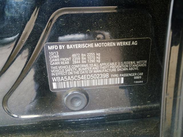 Photo 10 from auction – 2014 BMW 528 I with VIN WBA5A5C54ED502398