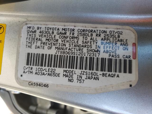 Фото 10 с аукциона – 2002 LEXUS GS 300 с VIN JT8BD69S120172317