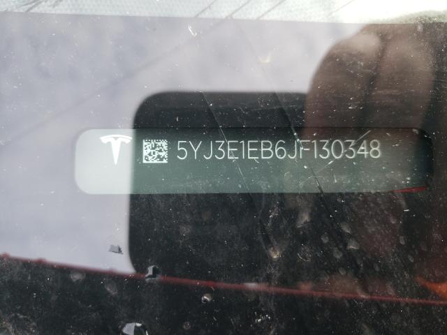 Photo 10 from auction – 2018 TESLA MODEL 3 with VIN 5YJ3E1EB6JF130348