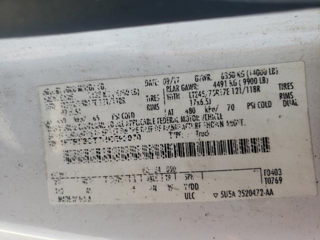 Photo 10 from auction – 2017 FORD F350 SUPER with VIN 1FTRF3CT7HEE92070