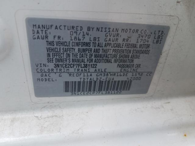 Photo 10 from auction – 2015 NISSAN VERSA NOTE with VIN 3N1CE2CP7FL381122