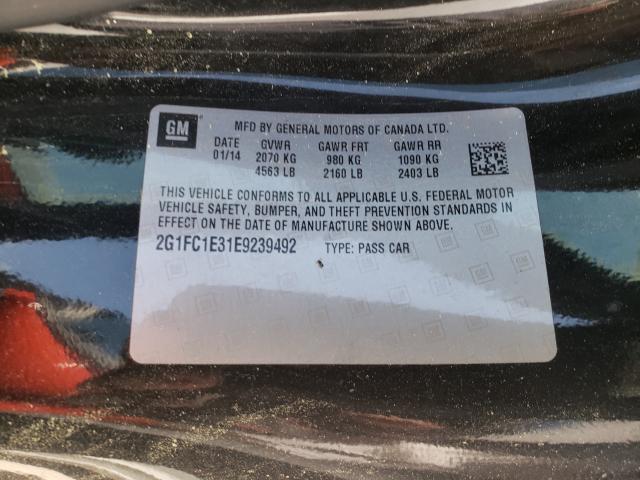 Photo 10 from auction – 2014 CHEVROLET CAMARO LT with VIN 2G1FC1E31E9239492