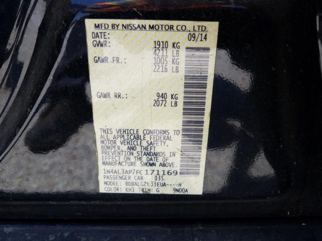 Photo 10 from auction – 2015 NISSAN ALTIMA 2.5 with VIN 1N4AL3AP7FC171169