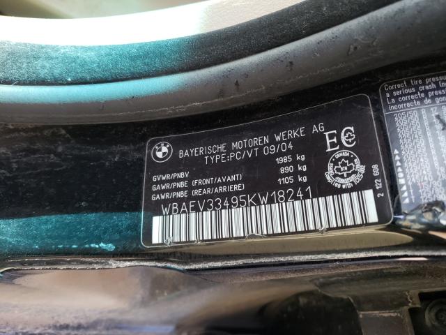 Photo 10 from auction – 2005 BMW 325 I with VIN WBAEV33495KW18241