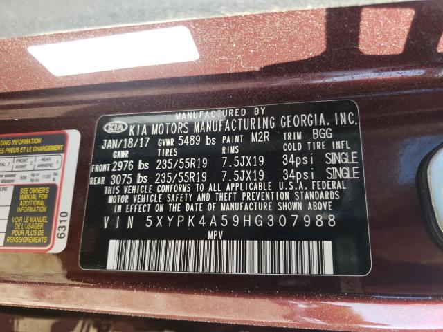 Photo 10 from auction – 2017 KIA SORENTO SX with VIN 5XYPK4A59HG307988