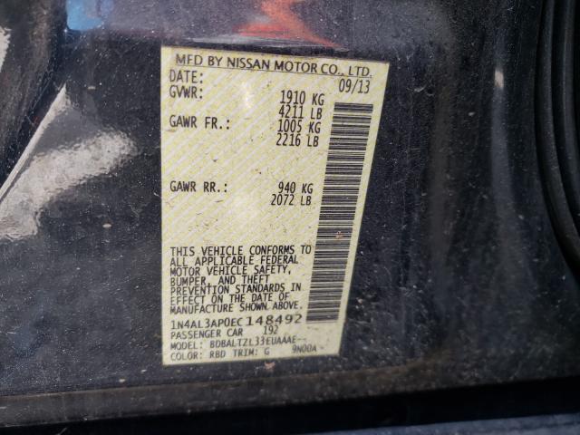 Photo 10 from auction – 2014 NISSAN ALTIMA 2.5 with VIN 1N4AL3AP0EC148492