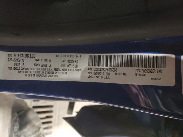 Снимка 10 от търг – 2015 CHRYSLER 200 LIMITE с VIN 1C3CCCABXFN696260