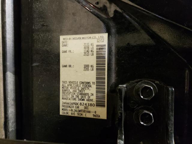 Photo 10 from auction – 2013 NISSAN MAXIMA S with VIN 1N4AA5AP6DC824380