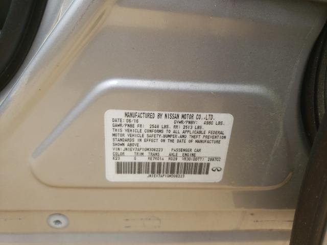 Photo 10 from auction – 2016 INFINITI Q50 PREMIU with VIN JN1EV7AP1GM306223