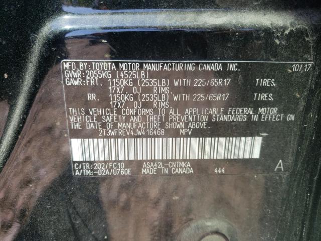 Photo 10 from auction – 2018 TOYOTA RAV4 ADVEN with VIN 2T3WFREV4JW416468