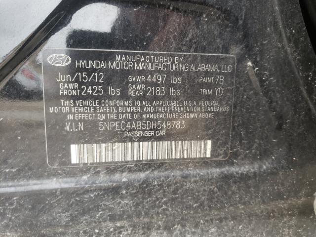 Photo 10 from auction – 2013 HYUNDAI SONATA SE with VIN 5NPEC4AB5DH548783