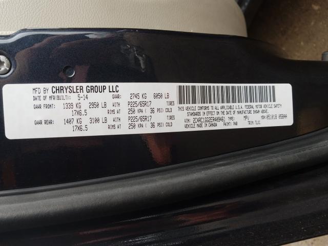 Photo 10 from auction – 2014 CHRYSLER TOWN & COU with VIN 2C4RC1GG2ER409461