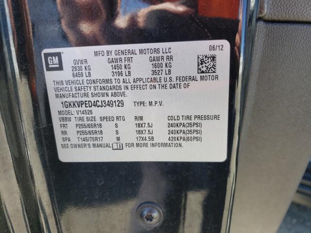 Photo 10 from auction – 2012 GMC ACADIA SLE with VIN 1GKKVPED4CJ349129
