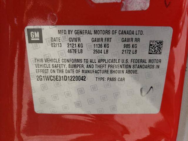 Photo 10 from auction – 2013 CHEVROLET IMPALA LTZ with VIN 2G1WC5E31D1220042