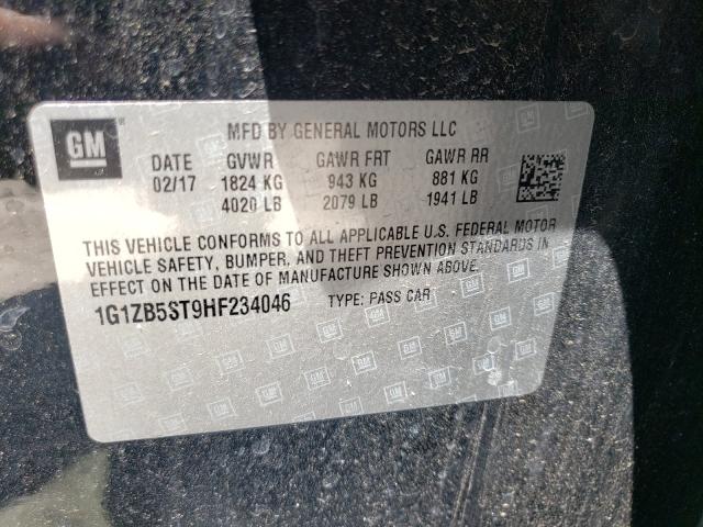 Photo 10 from auction – 2017 CHEVROLET MALIBU LS with VIN 1G1ZB5ST9HF234046