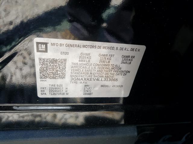 Photo 10 from auction – 2020 CHEVROLET EQUINOX LT with VIN 3GNAXKEV4LL313065