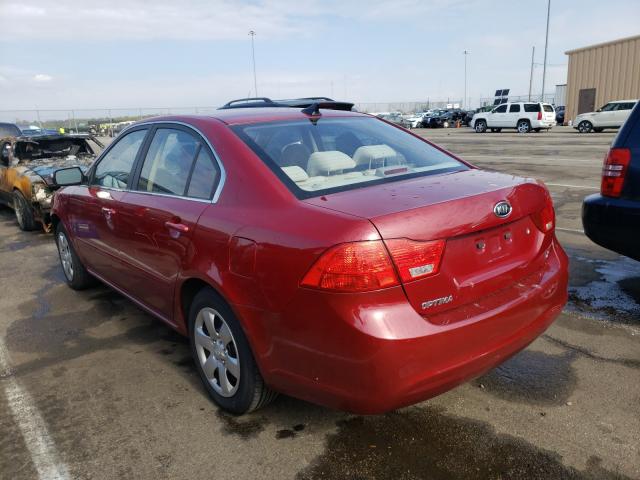 Photo 3 from auction – 2009 KIA OPTIMA LX with VIN KNAGE228295324692