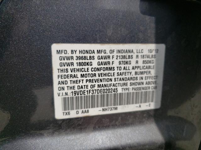 Photo 10 from auction – 2013 ACURA ILX 20 with VIN 19VDE1F37DE020245