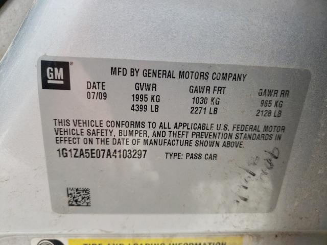 Photo 10 from auction – 2010 CHEVROLET MALIBU LS with VIN 1G1ZA5E07A4103297