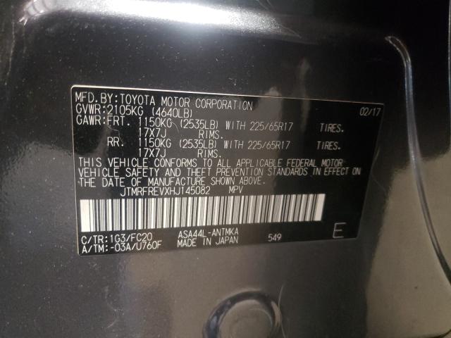Photo 10 from auction – 2017 TOYOTA RAV4 XLE with VIN JTMRFREVXHJ145082