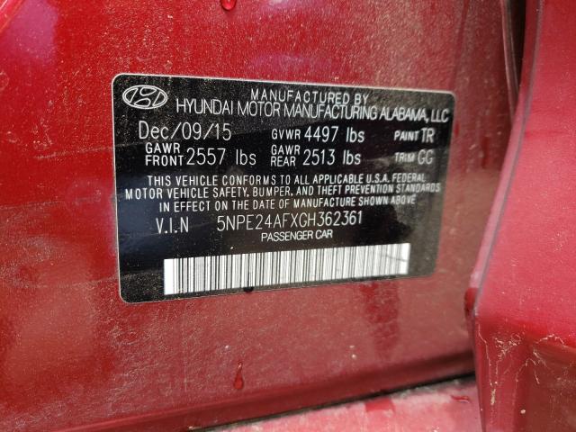 Photo 10 from auction – 2016 HYUNDAI SONATA SE with VIN 5NPE24AFXGH362361