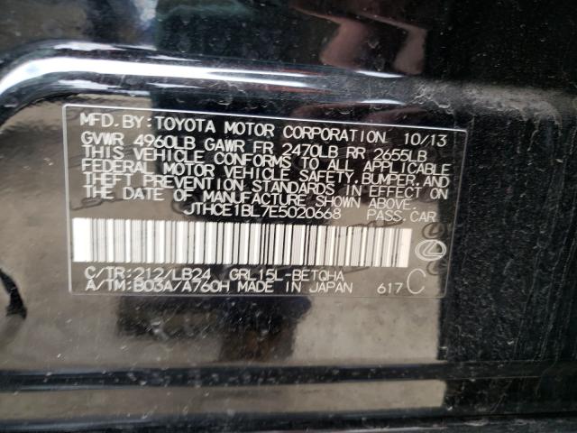 Photo 10 from auction – 2014 LEXUS GS 350 with VIN JTHCE1BL7E5020668