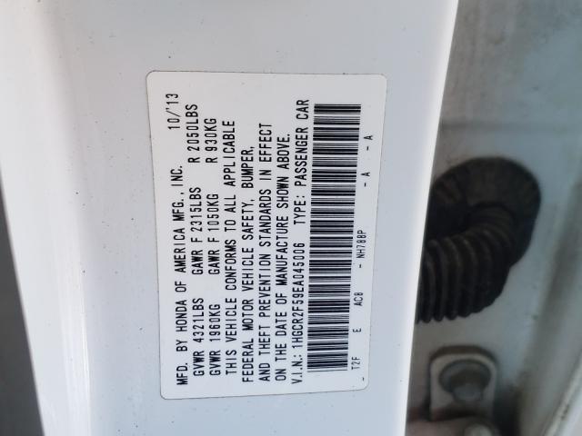 Photo 10 from auction – 2014 HONDA ACCORD SPO with VIN 1HGCR2F59EA045006