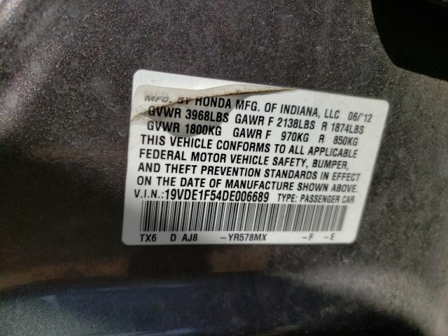 Photo 10 from auction – 2013 ACURA ILX 20 PRE with VIN 19VDE1F54DE006689