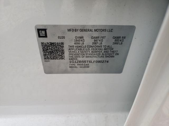 Photo 10 from auction – 2020 CHEVROLET MALIBU LS with VIN 1G1ZB5ST6LF080274