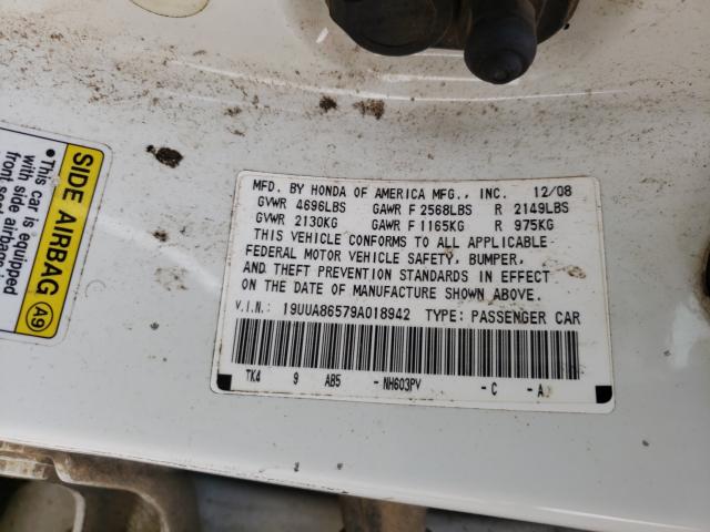 Photo 10 from auction – 2009 ACURA TL with VIN 19UUA86579A018942