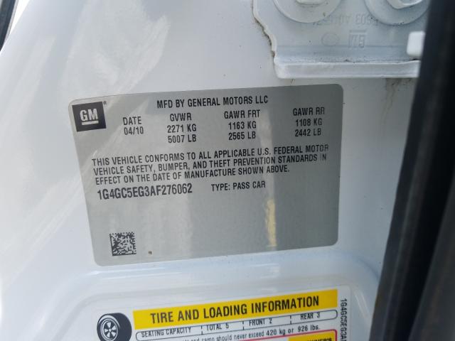 Photo 10 from auction – 2010 BUICK LACROSSE C with VIN 1G4GC5EG3AF276062