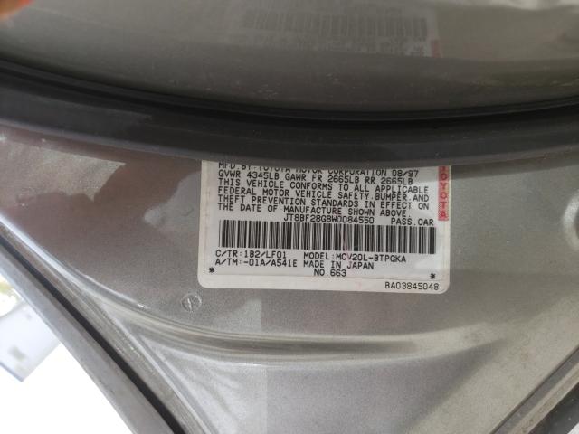 Photo 10 from auction – 1998 LEXUS ES 300 with VIN JT8BF28G8W0084550