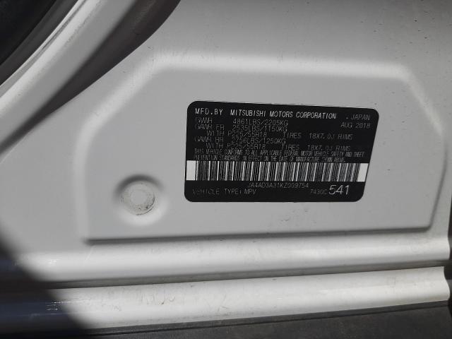 Photo 10 from auction – 2019 MITSUBISHI OUTLANDER with VIN JA4AD3A31KZ009754