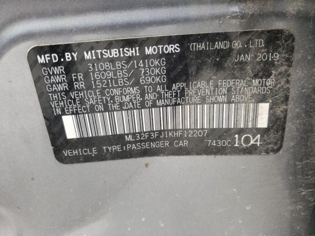 Photo 10 from auction – 2019 MITSUBISHI MIRAGE G4 with VIN ML32F3FJ1KHF12207