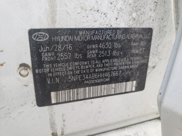 Photo 10 from auction – 2017 HYUNDAI SONATA SPO with VIN 5NPE34AB6HH467667