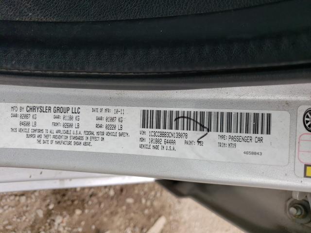 Photo 10 from auction – 2012 CHRYSLER 200 TOURIN with VIN 1C3CCBBB3CN139078