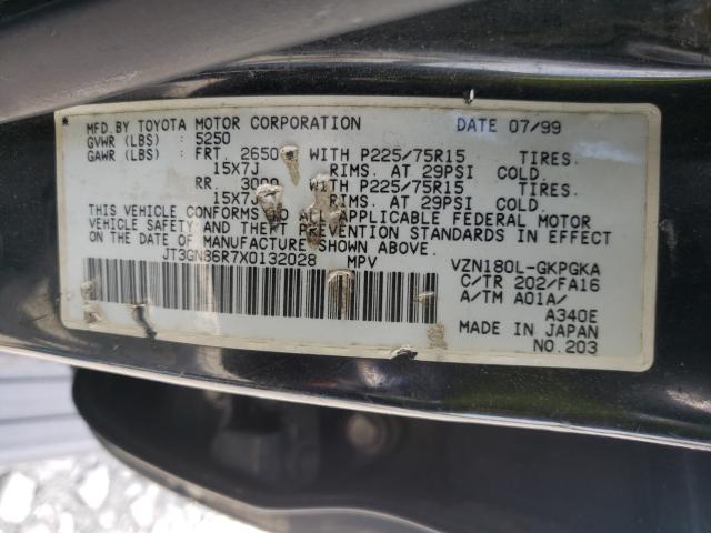 Photo 10 from auction – 1999 TOYOTA 4RUNNER with VIN JT3GN86R7X0132028